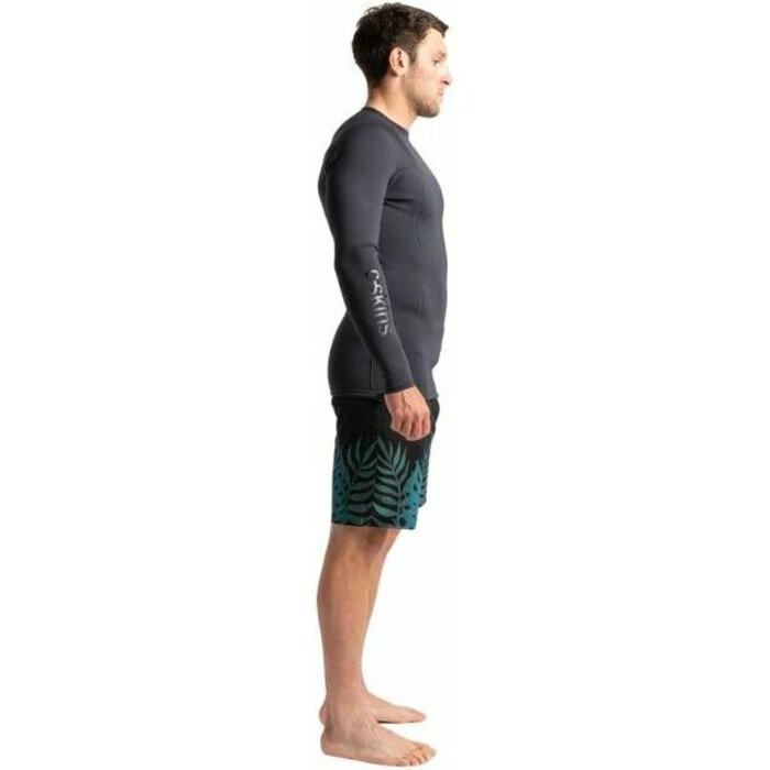 2024 C-Skins Mens Session 2/2mm Long Sleeve Wetsuit Vest C-SE22VELS - Anthracite / Black